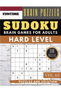 Hard Sudoku: Huge 300 hard SUDOKU puzzle books - sudoku hard to extreme difficulty Maths Book to Challenge Your Brain for Adult and Senior (hard sudoku puzzle bo