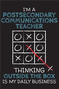 I'm a POSTSECONDARY COMMUNICATIONS TEACHER