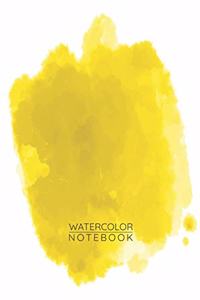 Strong Yellow Watercolor Notebook - Sketch Book for Drawing Painting Writing - Strong Yellow Watercolor Journal - Strong Yellow Diary