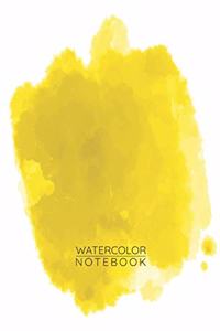Strong Yellow Watercolor Notebook - Sketch Book for Drawing Painting Writing - Strong Yellow Watercolor Journal - Strong Yellow Diary