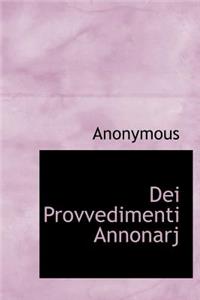 Dei Provvedimenti Annonarj