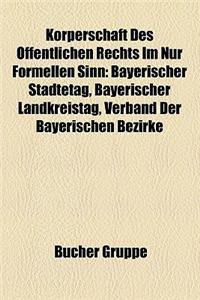 K Rperschaft Des Ffentlichen Rechts Im Nur Formellen Sinn