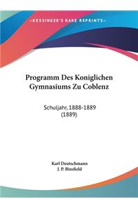 Programm Des Koniglichen Gymnasiums Zu Coblenz