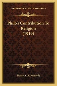 Philo's Contribution to Religion (1919)