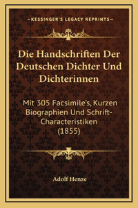 Handschriften Der Deutschen Dichter Und Dichterinnen