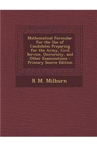 Mathematical Formulae