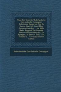 Staat Der Generale Nederlandsche Oost-Indische Compagnie