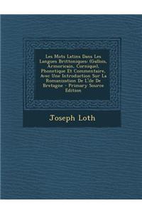 Les Mots Latins Dans Les Langues Brittoniques