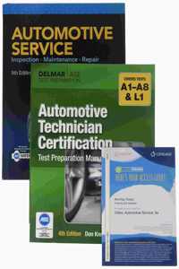 Bundle: Automotive Service: Inspection, Maintenance, Repair, 5th + Automotive Technician Certification Test Preparation Manual, 4th + Mindtap Automotive, 4 Terms (24 Months) Printed Access Card for Giles' Automotive Service: Inspection, Maintenance
