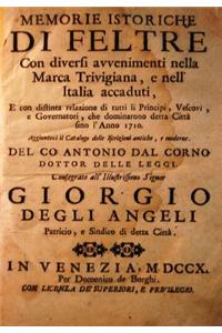 Memorie Storiche Di Feltre
