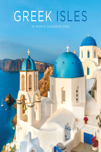 2026 Greek Isles Mini Wall Calendar Multi-Lingual