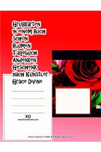 Grußkarten in einem Buch schön Blumen Tagebuch Andenken Geschenk nach Künstler Grace Divine