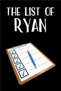 The List of Ryan