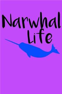 Narwhal Life Blank Paperback Journal