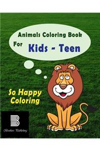 Animals Coloring Book For Teens