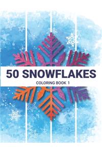 50 Snowflakes Coloring Book 1