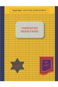 Graph Paper Notebook 8.5 x 11 IN, 100 sheets