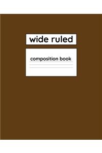 Wide Ruled Composition Book