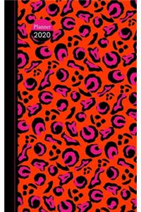 Leopard Skin Print Orange Pink Design