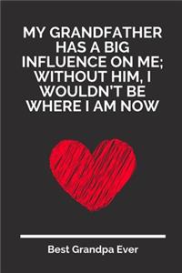 My Grandfather Has A Big Influence On Me; Without Him, I Wouldn't Be Where I Am Now