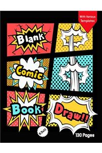 Blank Comic Book for Kids with Various Templates