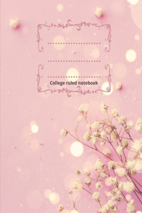 College ruled notebook