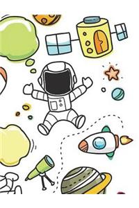 Space Notebook Large Size 8.5 x 11 Ruled 150 Pages