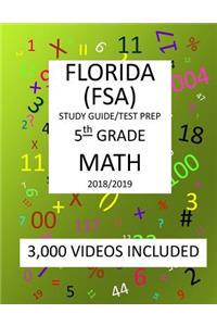 5th Grade FLORIDA FSA, 2019 MATH, Test Prep