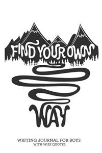 Writing Journal for Boys (with Wise Quotes)