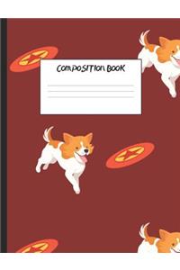 Composition Book: Chihuahua Chasing Frisbee, 200 Pages, College Ruled (7.44 X 9.69)