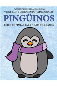 Libro de pintar para niños de 4-5 años (Pingüinos)