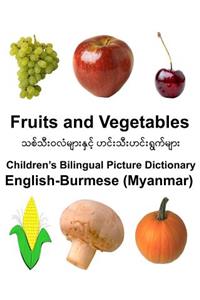 English-Burmese (Myanmar) Fruits and Vegetables Children's Bilingual Picture Dictionary