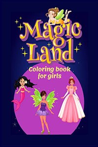 MAGIC LAND coloring book for girls
