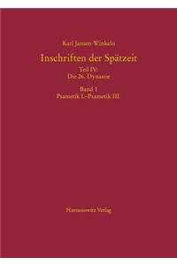 Inschriften Der Spatzeit Teil IV