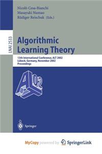 Algorithmic Learning Theory