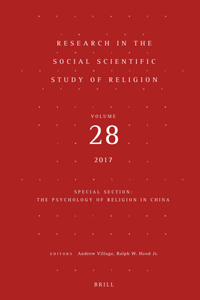 Research in the Social Scientific Study of Religion, Volume 28