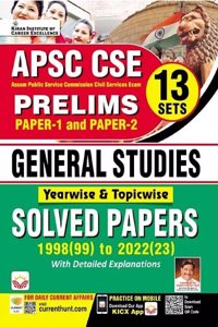 APSC CSE Prelims Paper 1 & Paper 2 General Studies Yearwise & Topcwise Solved Papers 1992 To 2023 (English Medium) (4561)