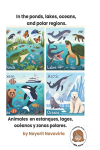 In the ponds, lakes, oceans, and polar regions