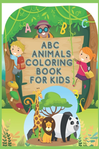 Abc animals coloring book for kids