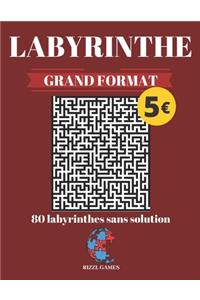 LABYRINTHE GRAND FORMAT 80 grilles sans solution