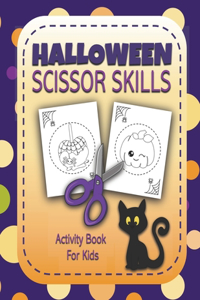 Halloween Scissor Skills Activity Book for Kids