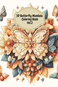 3D Butterfly Mandala Coloring Book