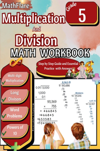 Multiplication and Division Math Workbook 5th Grade