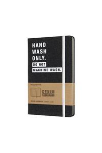 Moleskine Denim Notebook Limited Collection 'hand Wash Only' Large Ruled Notebook Hard