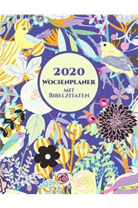 2020 Wochenplaner mit Bibelverse auf jeder Seite