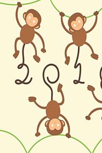Hanging Monkeys - Blank Lined Notebook