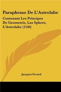 Paraphrase De L'Astrolabe