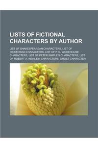 Lists of Fictional Characters by Author