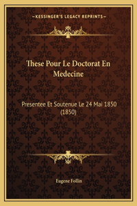 These Pour Le Doctorat En Medecine