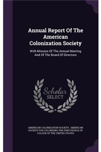 Annual Report Of The American Colonization Society